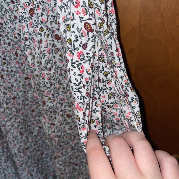 Sonoma Womens Floral Print Dress XL Adjustable Straps Sleeveless White Multi-Col - Picture 4 of 7